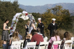 Tara and Yogi military wedding Fallbrook January 2013